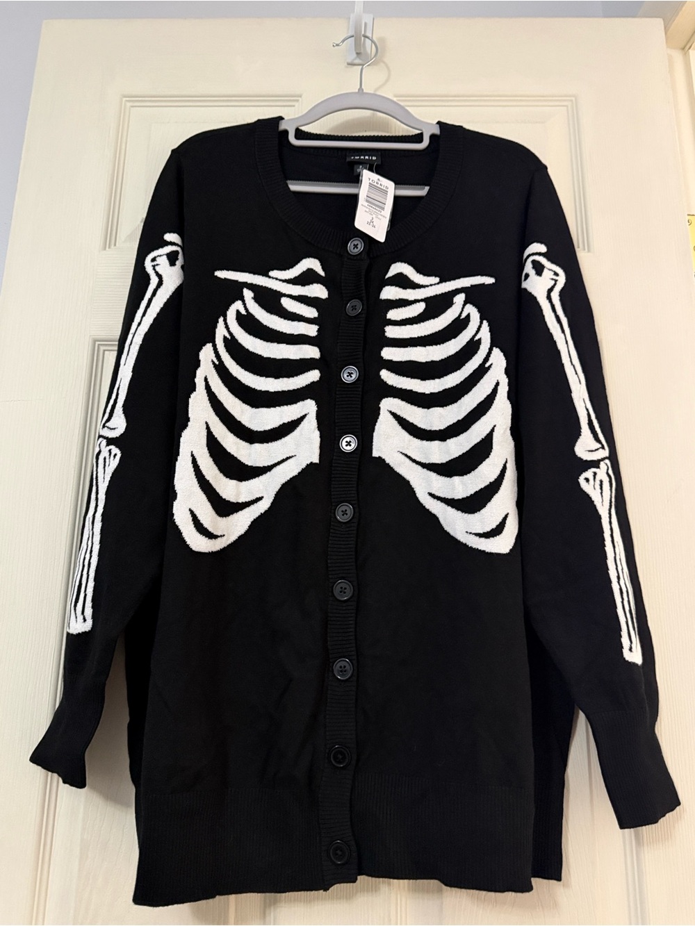 NWT Torrid Skeleton Sexy Yarn 3/4 Sleeve Cardigan Sz 3/3X/22-24
